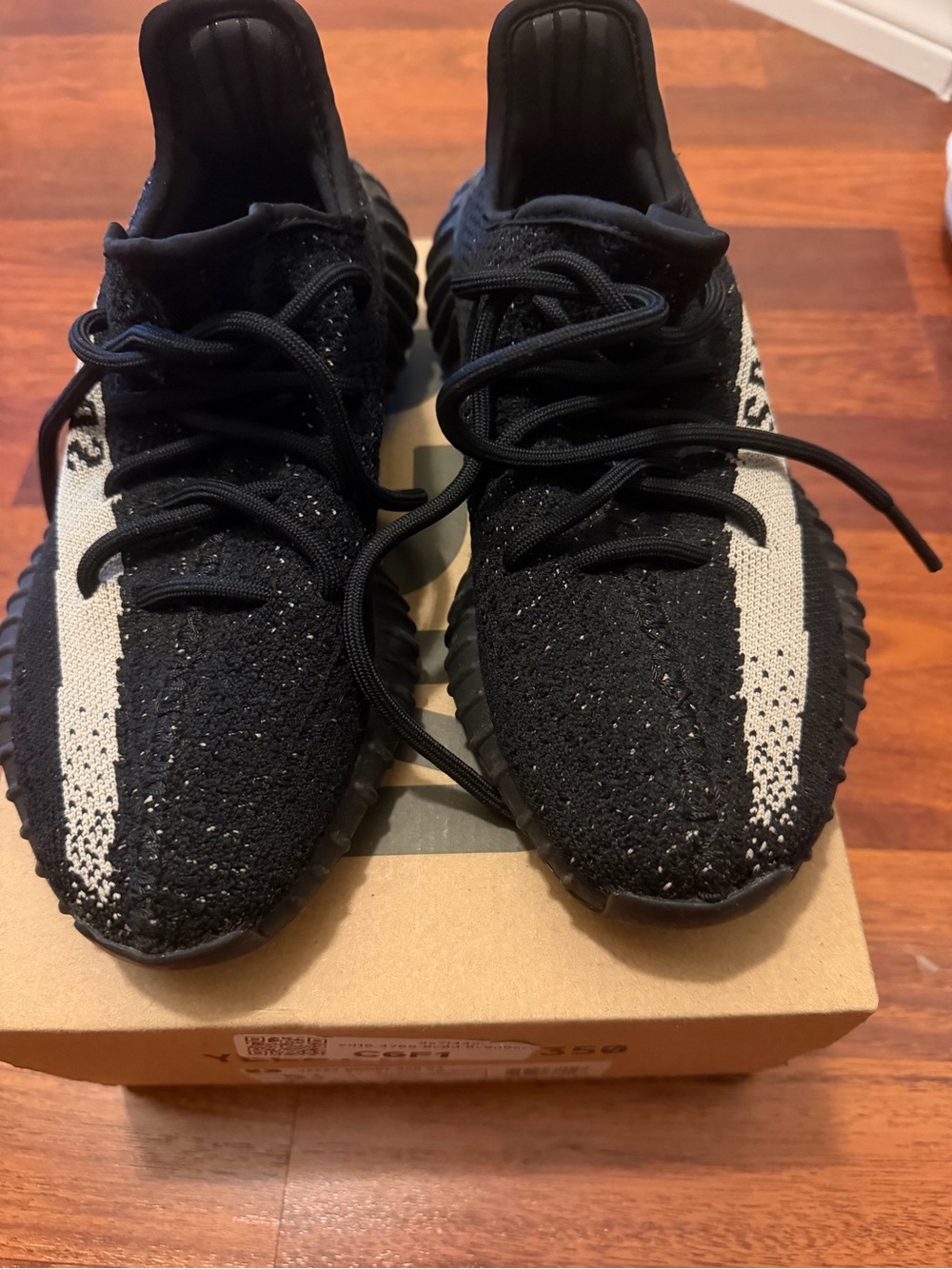 Adidas Yeezy Boost 350 V2 Oreo BY1604 Black White Size 5.5 Women 38 EU w/ Box